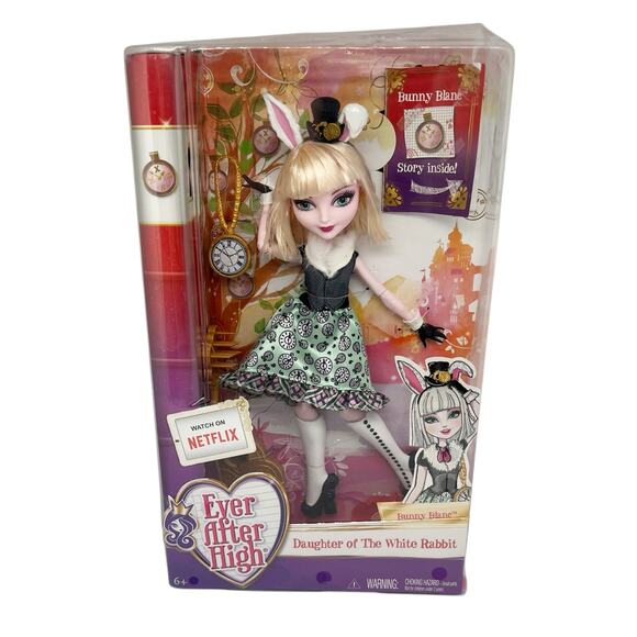 New in Box Netflix Ever After High Bunny Blanc Doll White Rabbit's Daughter - Picture 1 of 5